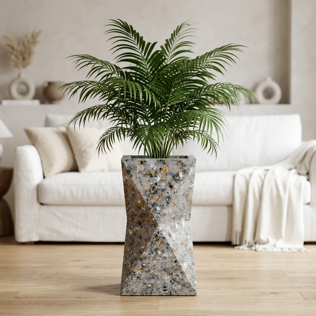 Donica MIRROR L ECO Grey - aranżacja