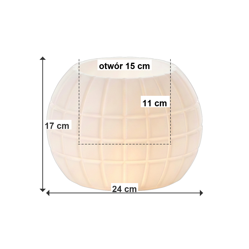 DIAMOND BALL M Biały / Transparentny - wymiary