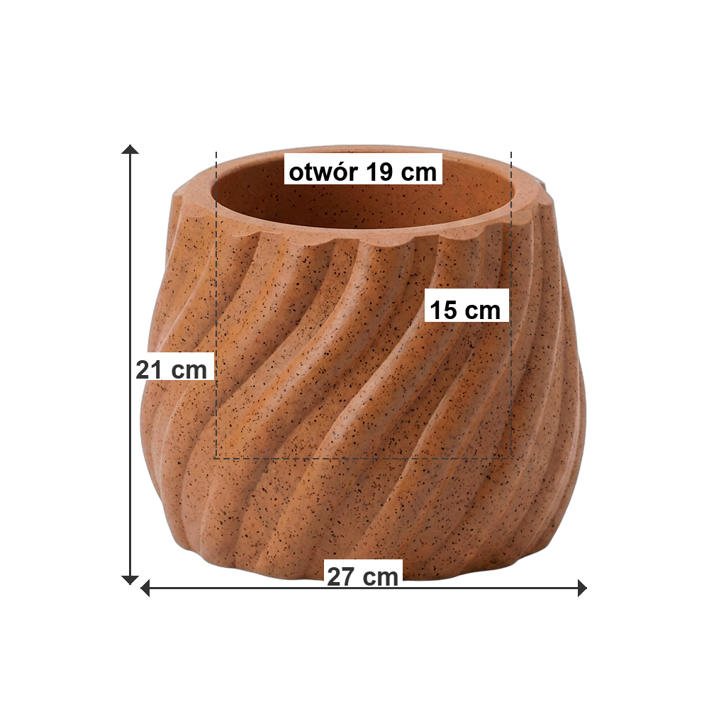 Donica FALA M ECO Rust - wymiary