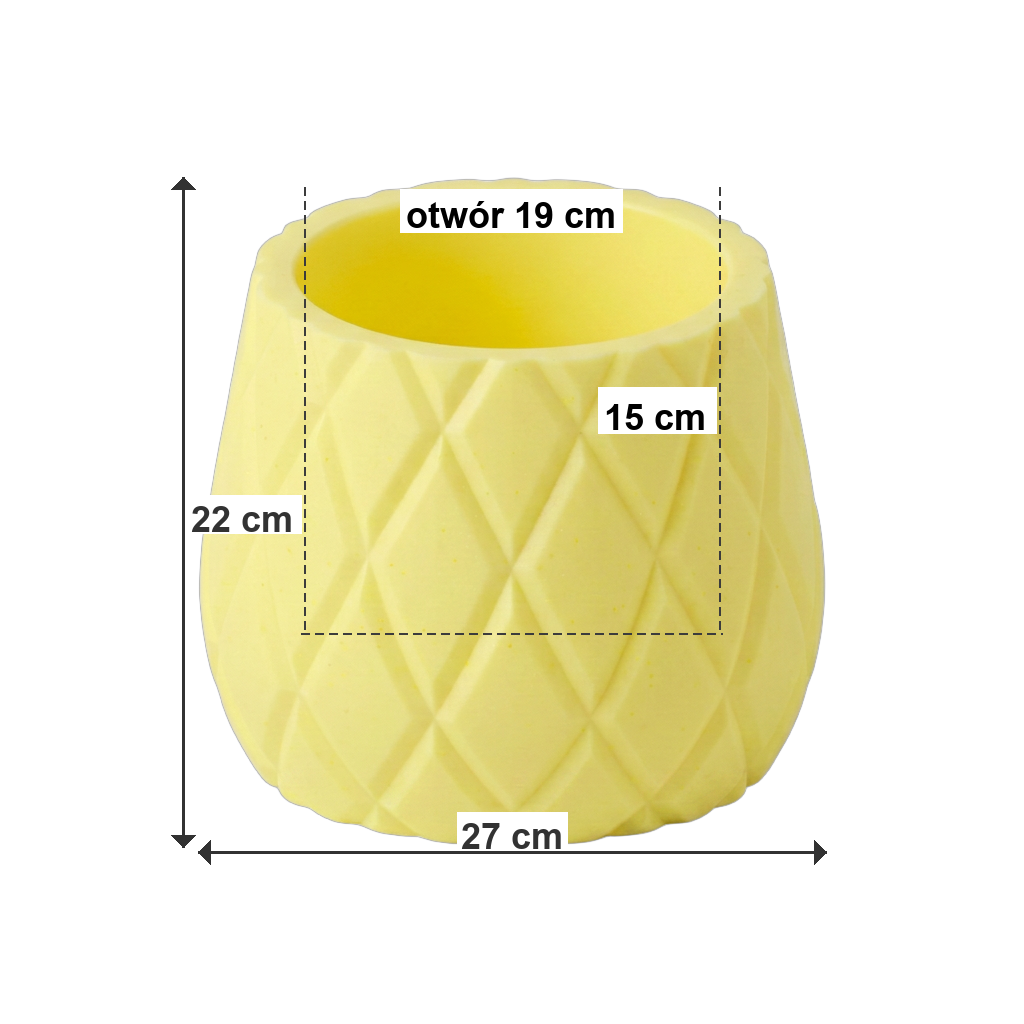 FORTUNA M Pastelowy żółty - wymiary