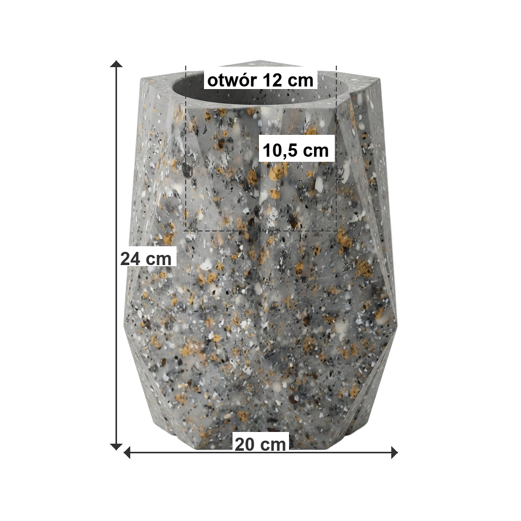 Donica KASIOPEA S ECO Grey - wymiary