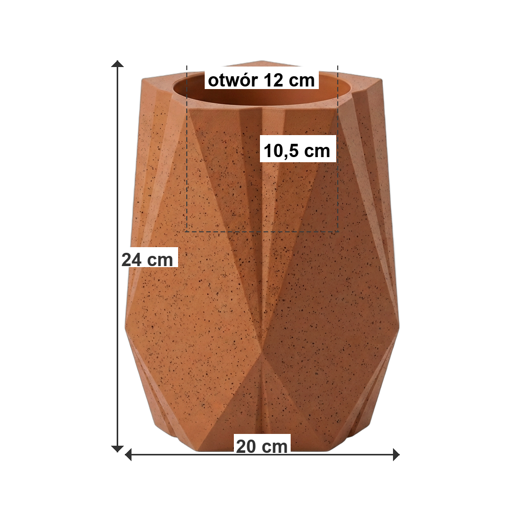 Donica KASIOPEA S ECO Rust - wymiary