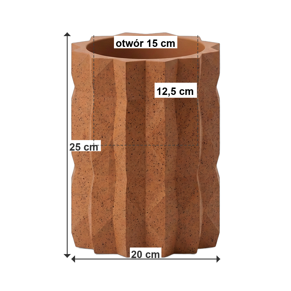 Donica ORION M ECO Rust - wymiary