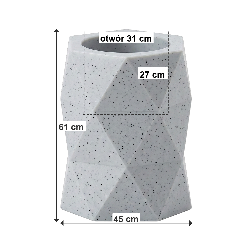 TRIANGOLO L Marmur jasny - wymiary