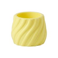 Donica FALA M Pastelowy żółty / Podświetlana RGBW / Głośnik Bluetooth